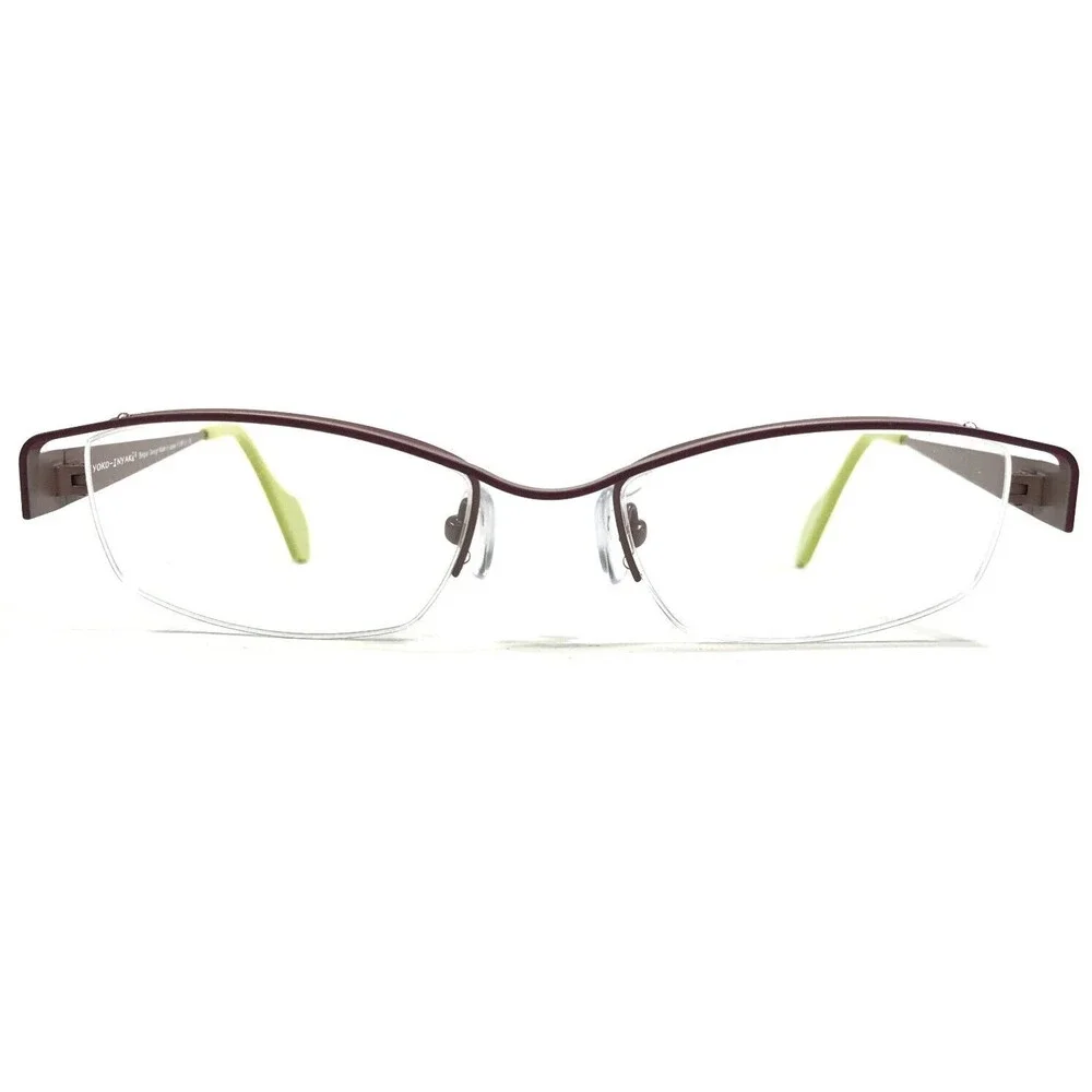 Iyoko-Inyake Eyeglasses Frames Brown Burgundy Red Rectangular 50-17-130
